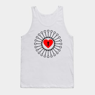 Key to my Heart lock design Tank Top